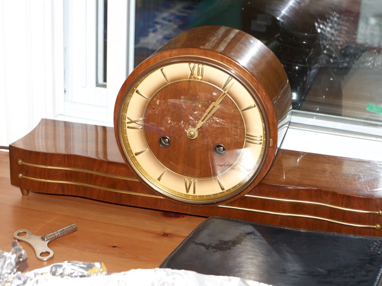 Forestville time and strike mantel clock