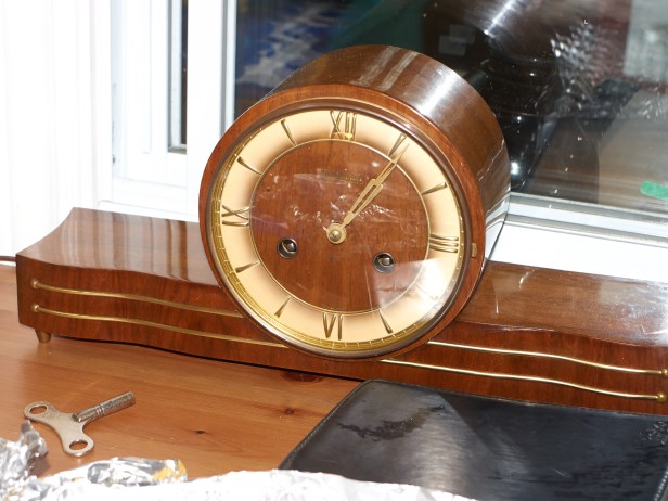 Forestville time and strike mantel clock