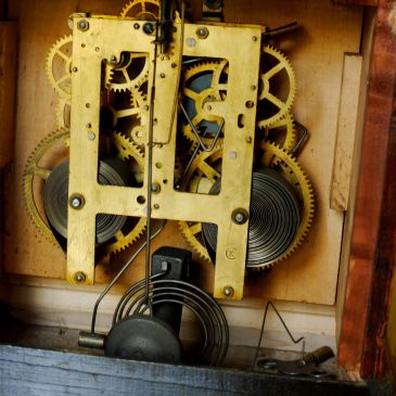 Sessions Mission Oak mantel clock