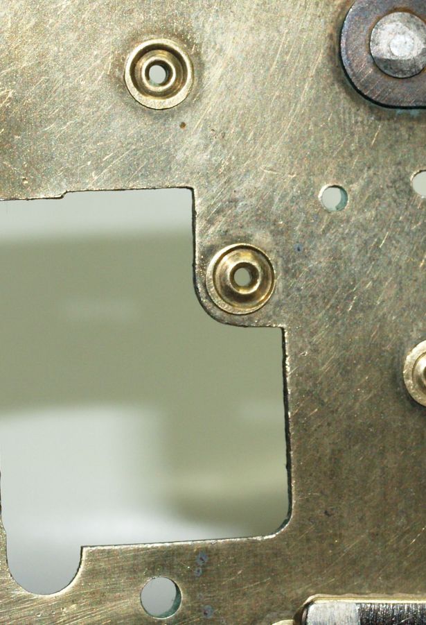 Reverse side of punched bushing