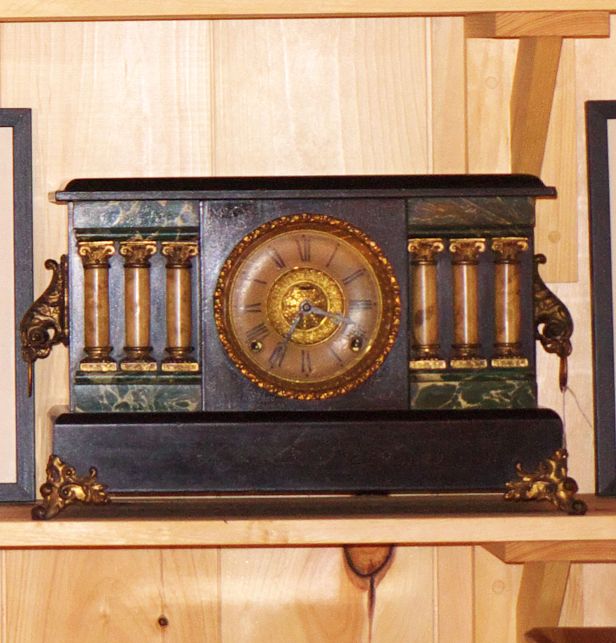 Sessions six pillar mantel clock