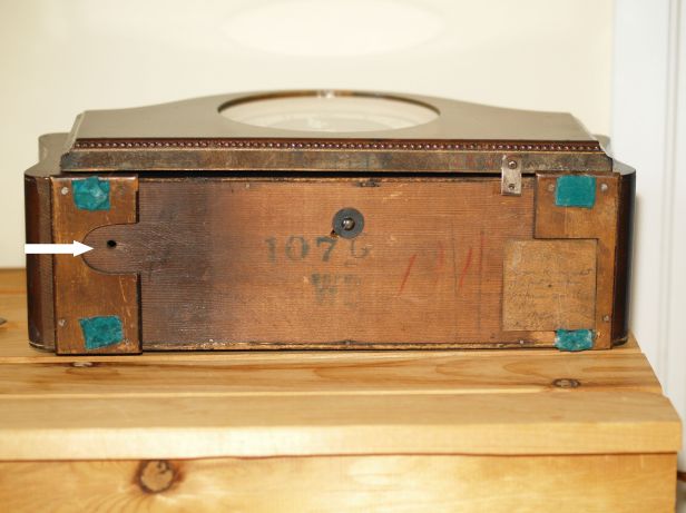 View of bottom of case