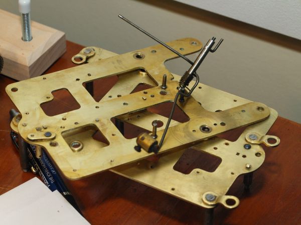 Front and back plates from a Seth Thomas mantel clock