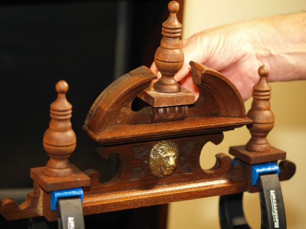 Test fitting the top finial