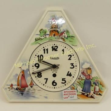 Delft style clock, auction photo