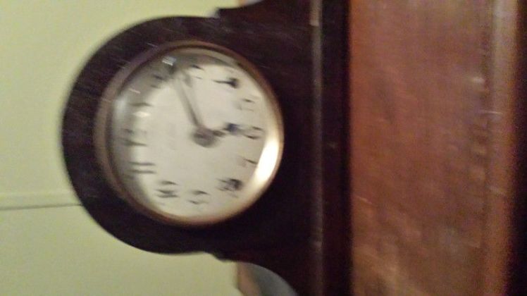Blurred image of a clock for sale