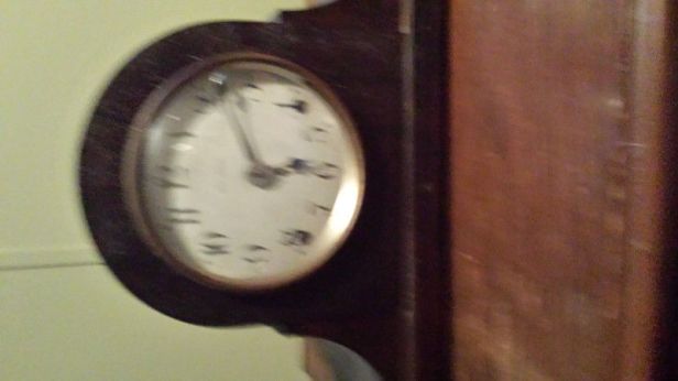 Blurred image of a clock for sale