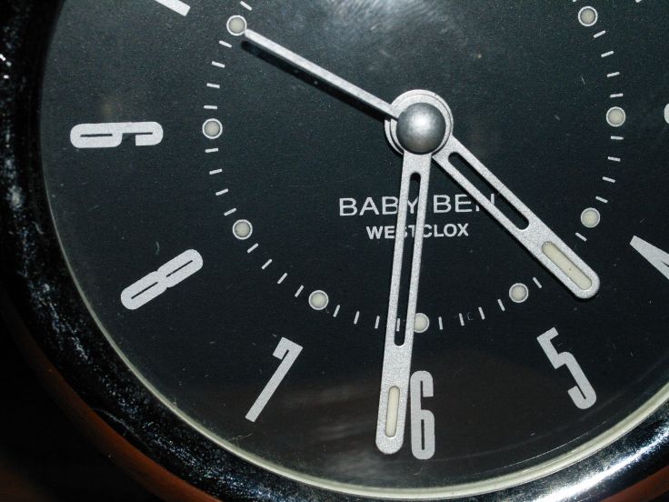 Baby Ben alarm clock with second hand