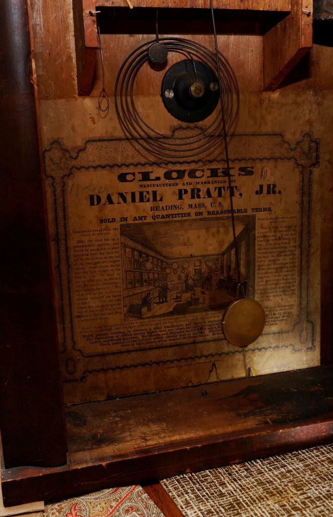 Clocks, manufactured and warranted by Daniel Pratt Jr