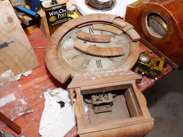 Ansonia Extra short drop wall clock