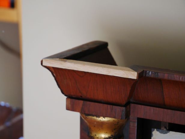 A piece of pine was cut to fit