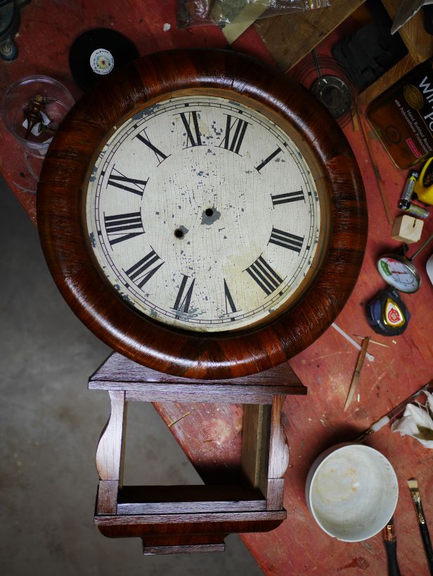 Dial with minor losses, At this point is test fit with the wood bezel