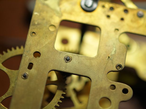 New bushing that had to be punched to stay in place