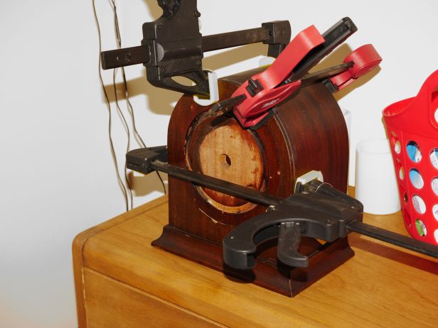 Gluing and clamping took time