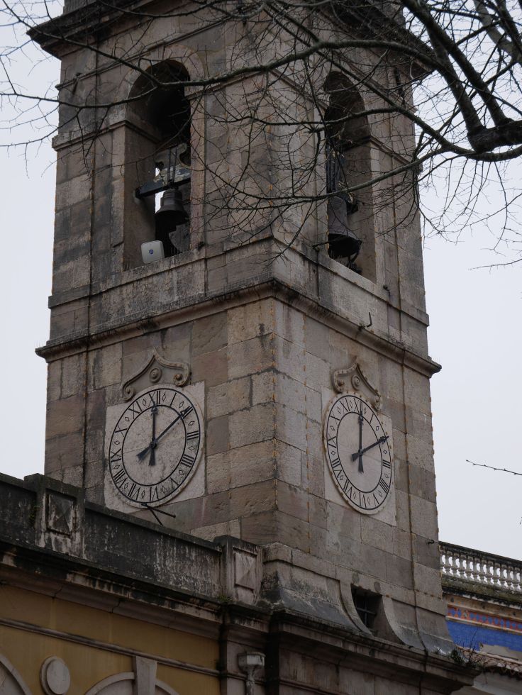 Town clock in downtown Sintra, Portugal