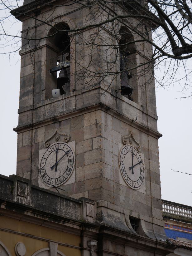 Town clock in downtown Sintra, Portugal