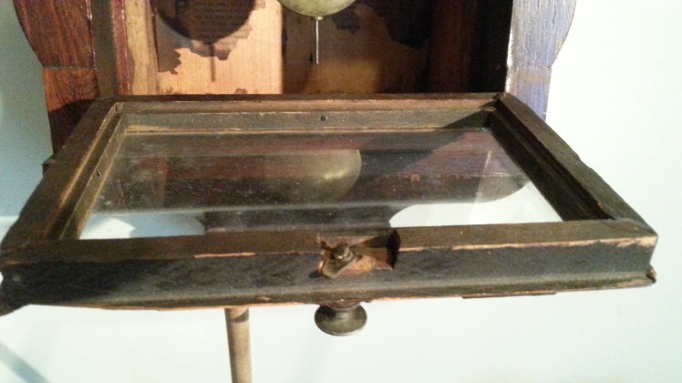 Drop door in open position