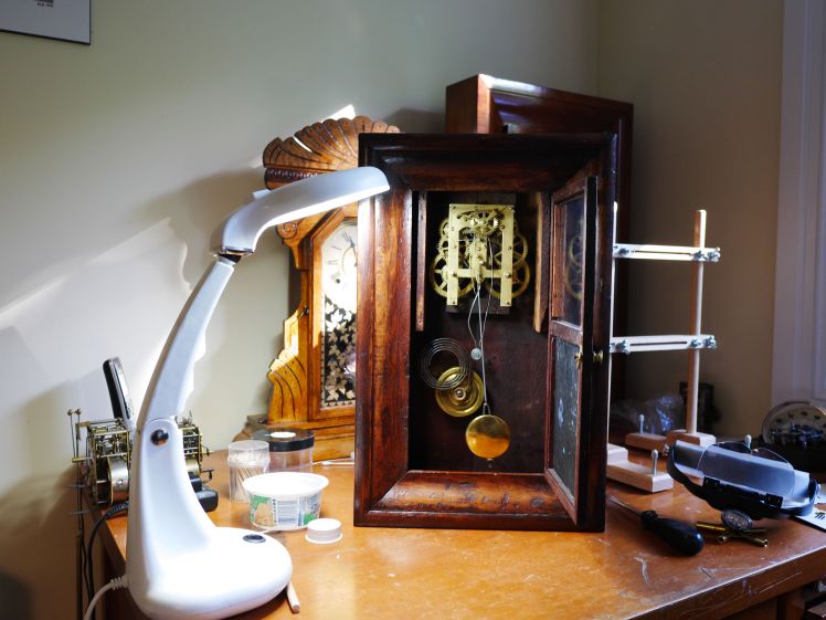 Testing in the clock case rather than on a stand