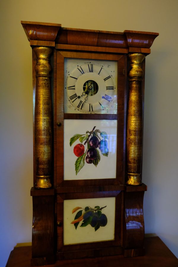 Seth Thomas column and cornice shelf clock