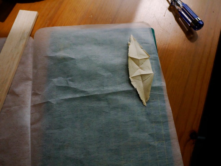 Cuckoo clock bellows use as a template