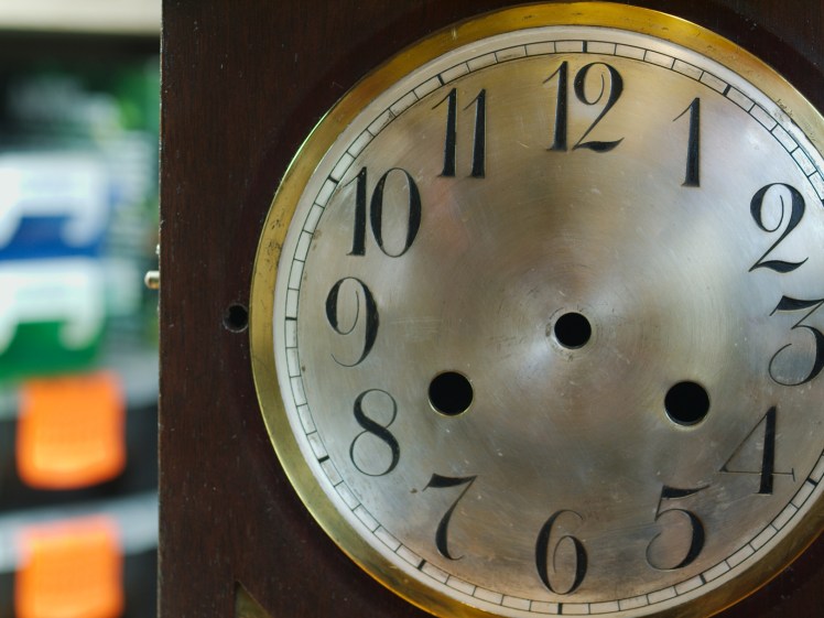 Junghans clock dial after cleaning