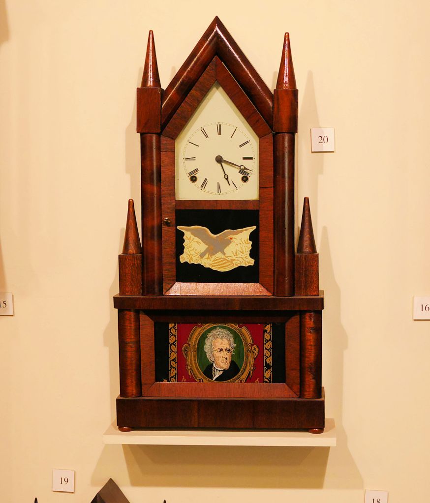 Jerome & Co. New Haven, Conn, 1850 steeple with portrait of Andrew Jackson