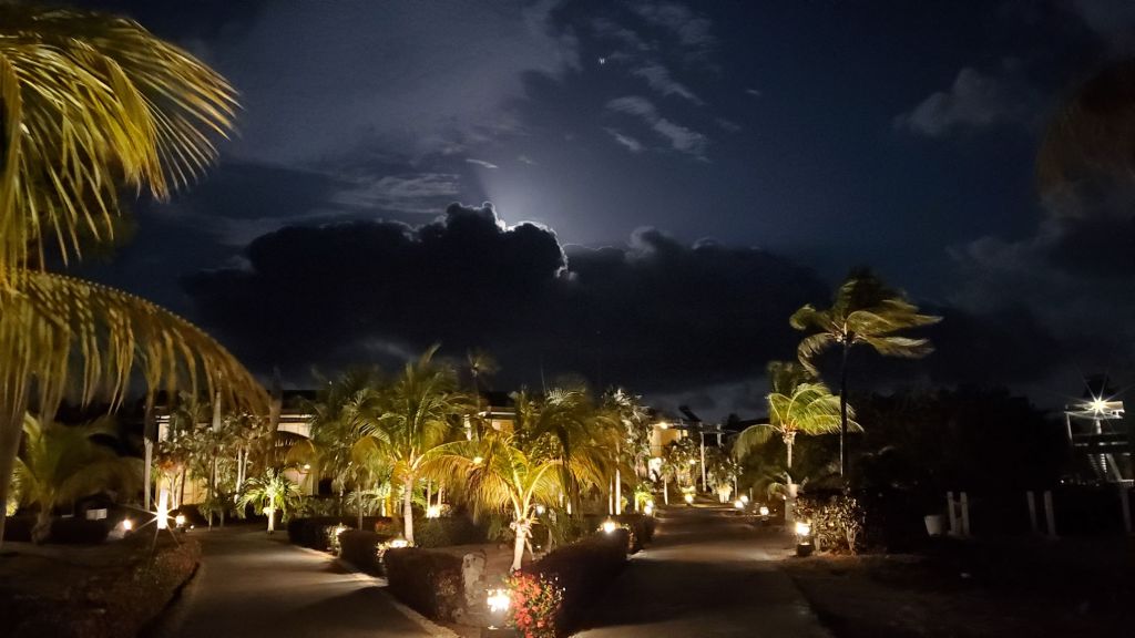 moonlit night on a Cuban resort